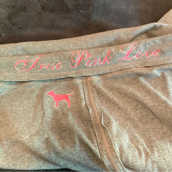 PINK Victoria's Secret Y2K Wide-Leg Capri foldover lounge PJ pants, size L - Picture 4 of 15